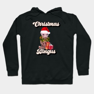 Christmas Bingus Meme - Funny Beloved Bingus Cat Design Hoodie